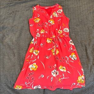 Maurices Red Floral Casual Dress